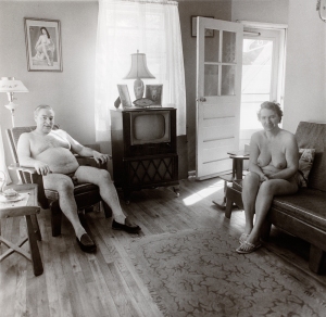 Retired Man and His Wife at Home in a Nudist Camp One Morning, N.J. 1963